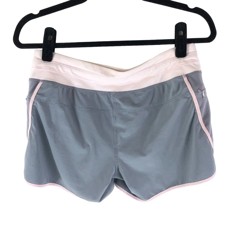 Lululemon Run In The Sun Short Fossil Wee Stripe White Blush Quartz Gray Pink 6 - Image 2