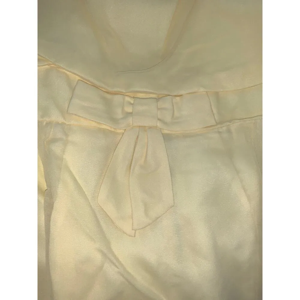 ILGWU pale yellow three piece dress 60 70 small medium lace hair pics - Image 10