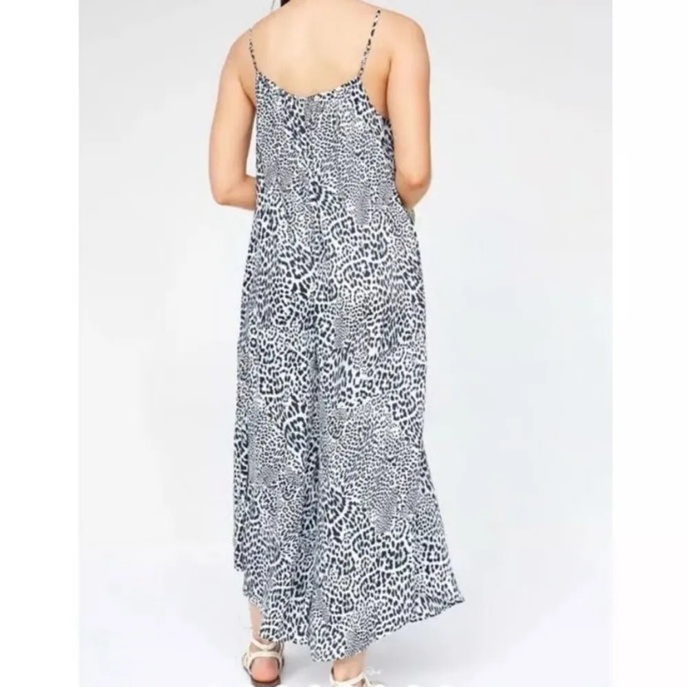 Anthropologie Wide Leg Jumpsuit Snow‎ Leopard XS - Image 2