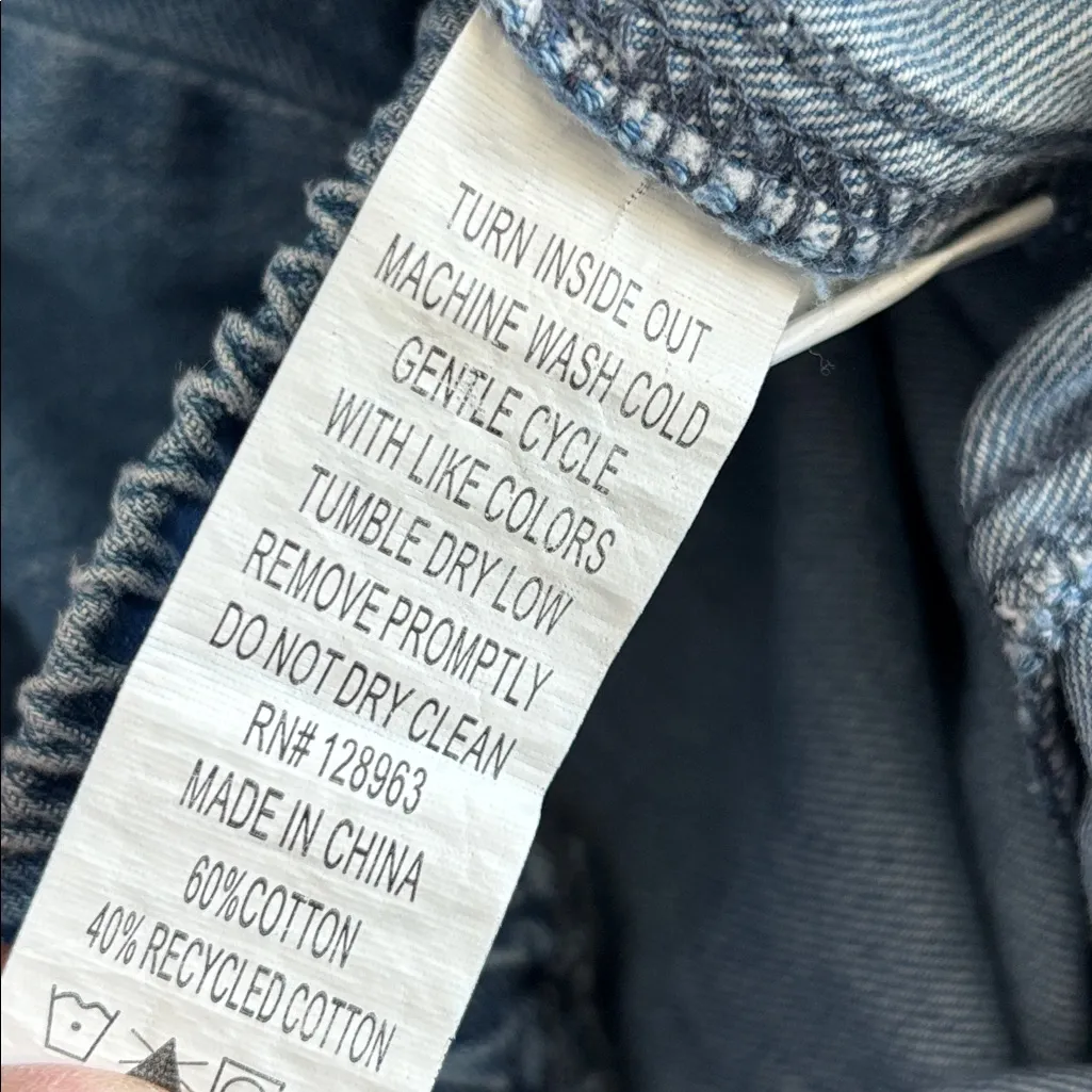 Indigo Rein denim cargo jogger pants drawstring and elastic waistband Size L Blue Size L - Image 9