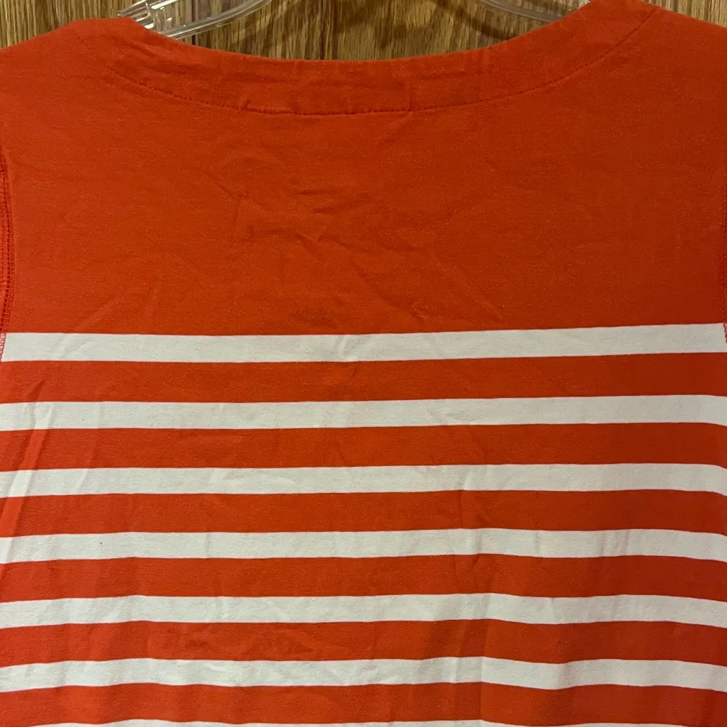 Maeve by Anthropologie Bonnie Striped Boatneck Button Detail Tee‎ Shirt Sz Small - Image 13