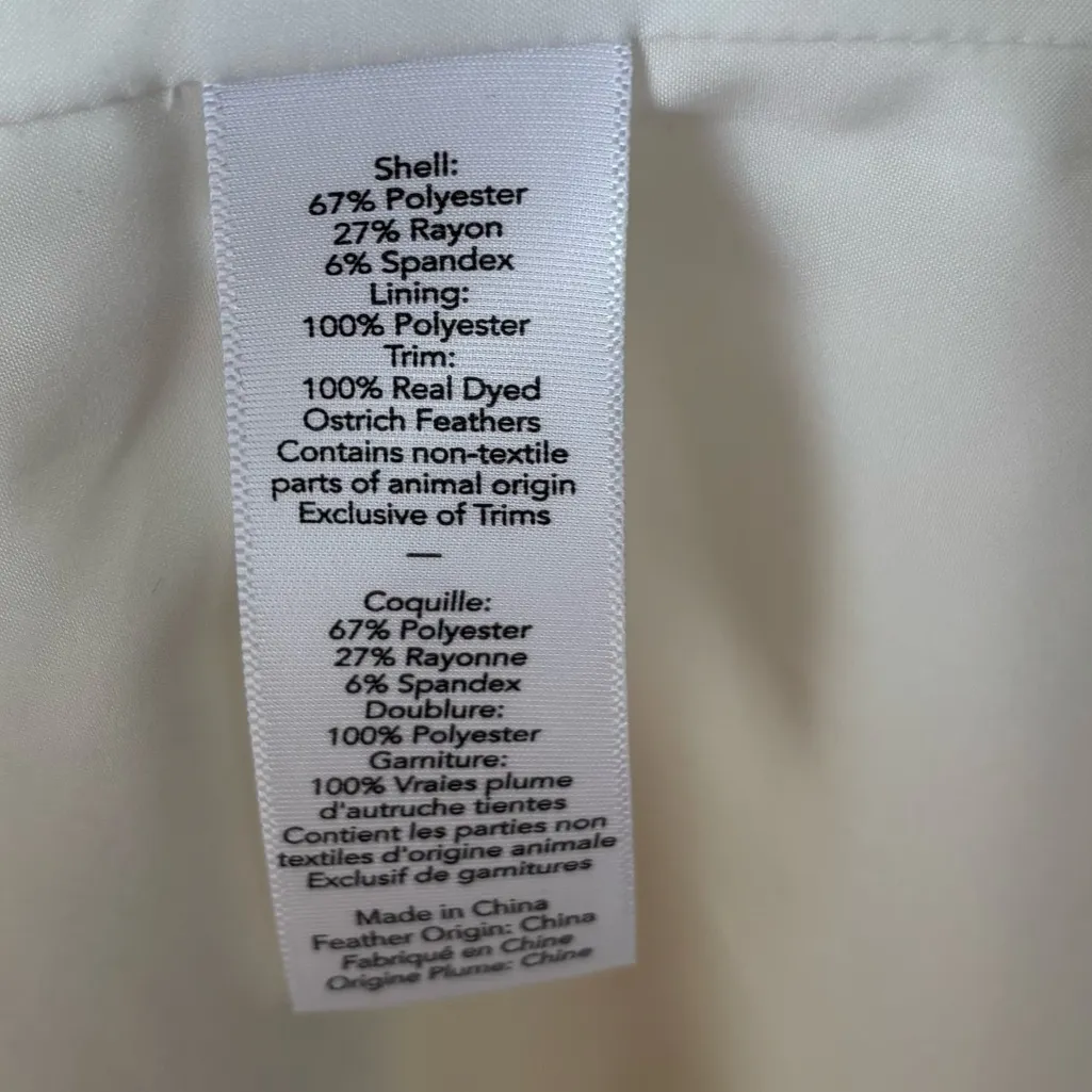 Likely Taliah Feather-Embellished Cut-Out Midi-Dress Formal Bridal White Ivory - Image 15