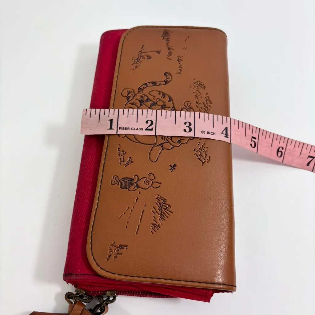 Disney Winnie The Pooh‎ Vintage Tigger & Piglet Leather/Jean Wallet - Image 7