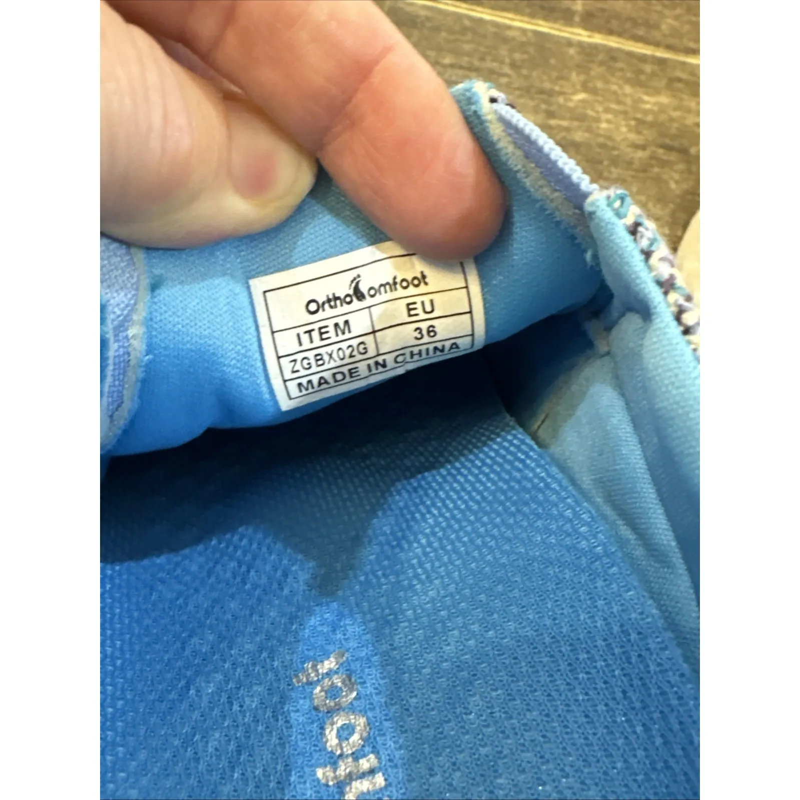 Orthocomfoot Womens ZGBX02G Blue Orthopedic Casual Deck Size 36 Slip - Image 9