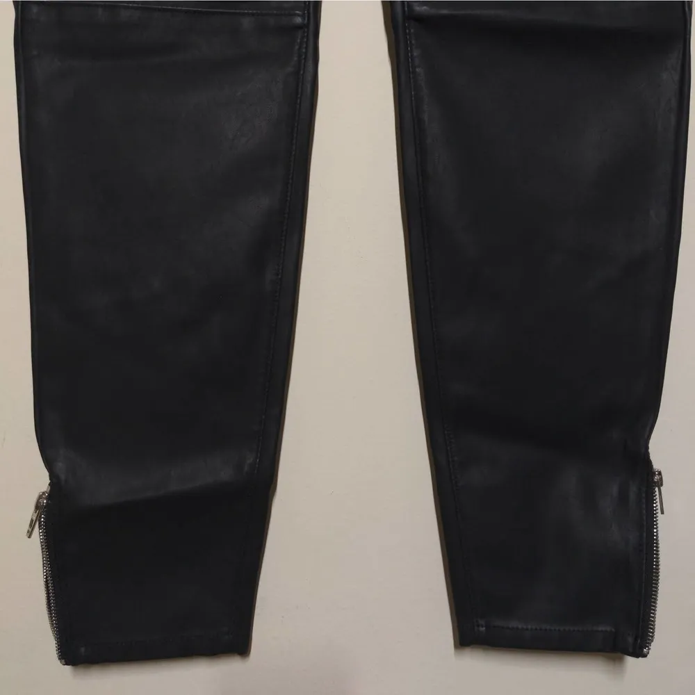 Blank NYC Vegan Leather Skinny Ankle Zip Moto Pants in Black - Size 32 - NWT - Image 7