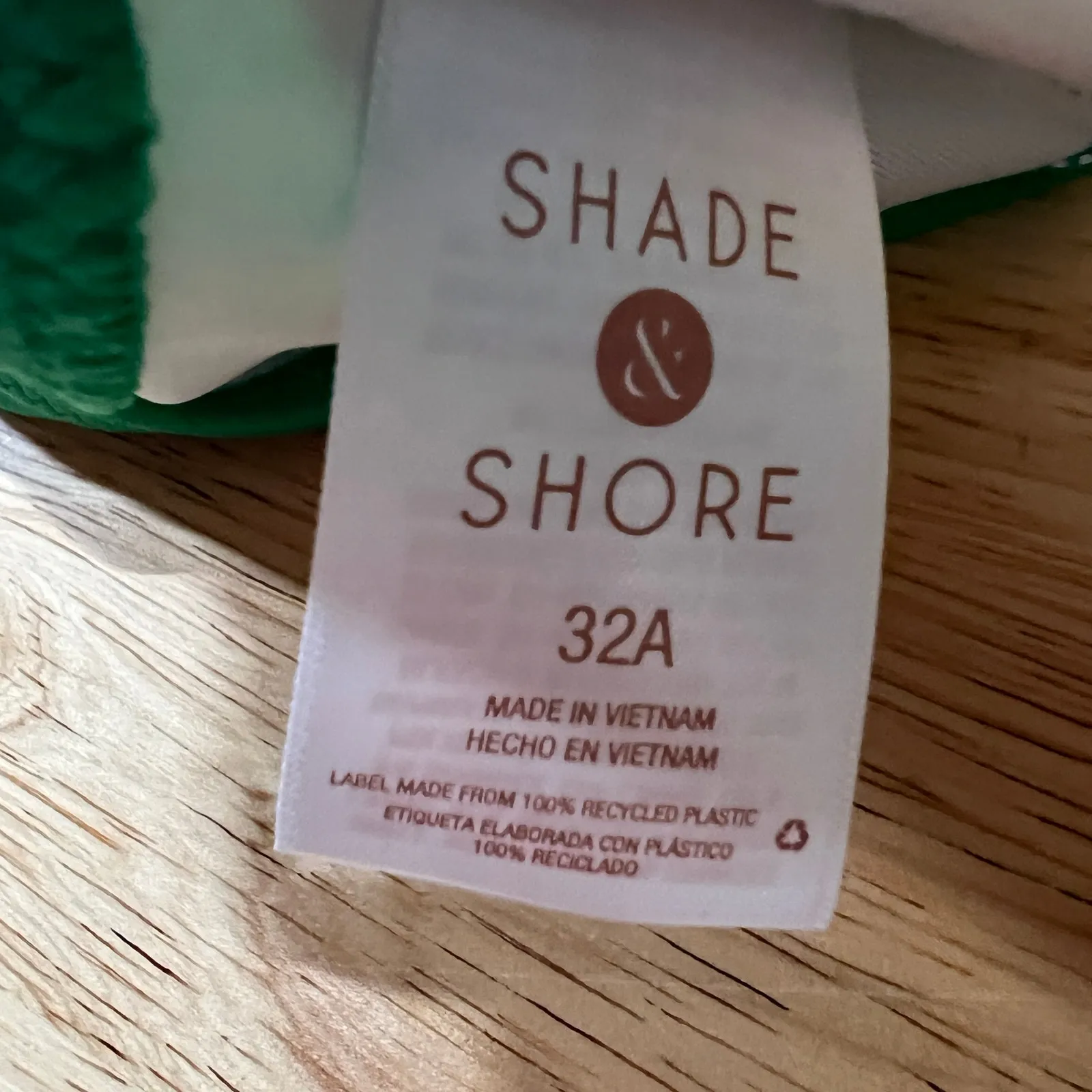 Shade & Shore Women's Green Light Lift Shirred Cup Bikini Top - Size 32A - NWT - Image 2