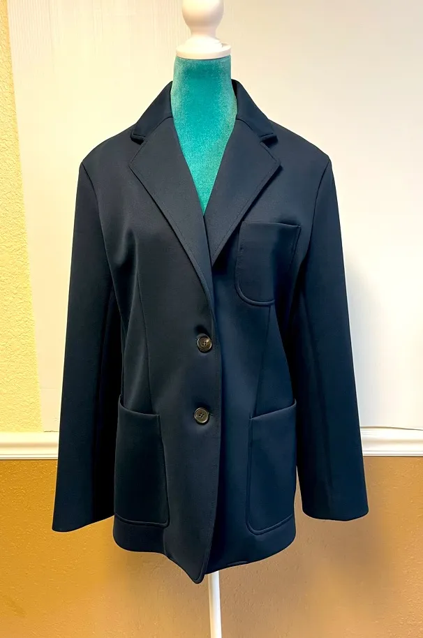 Jil Sander Single-Breasted Jersey Blazer Jacket – Size 38 – NWT – Made in Italy - Image 1