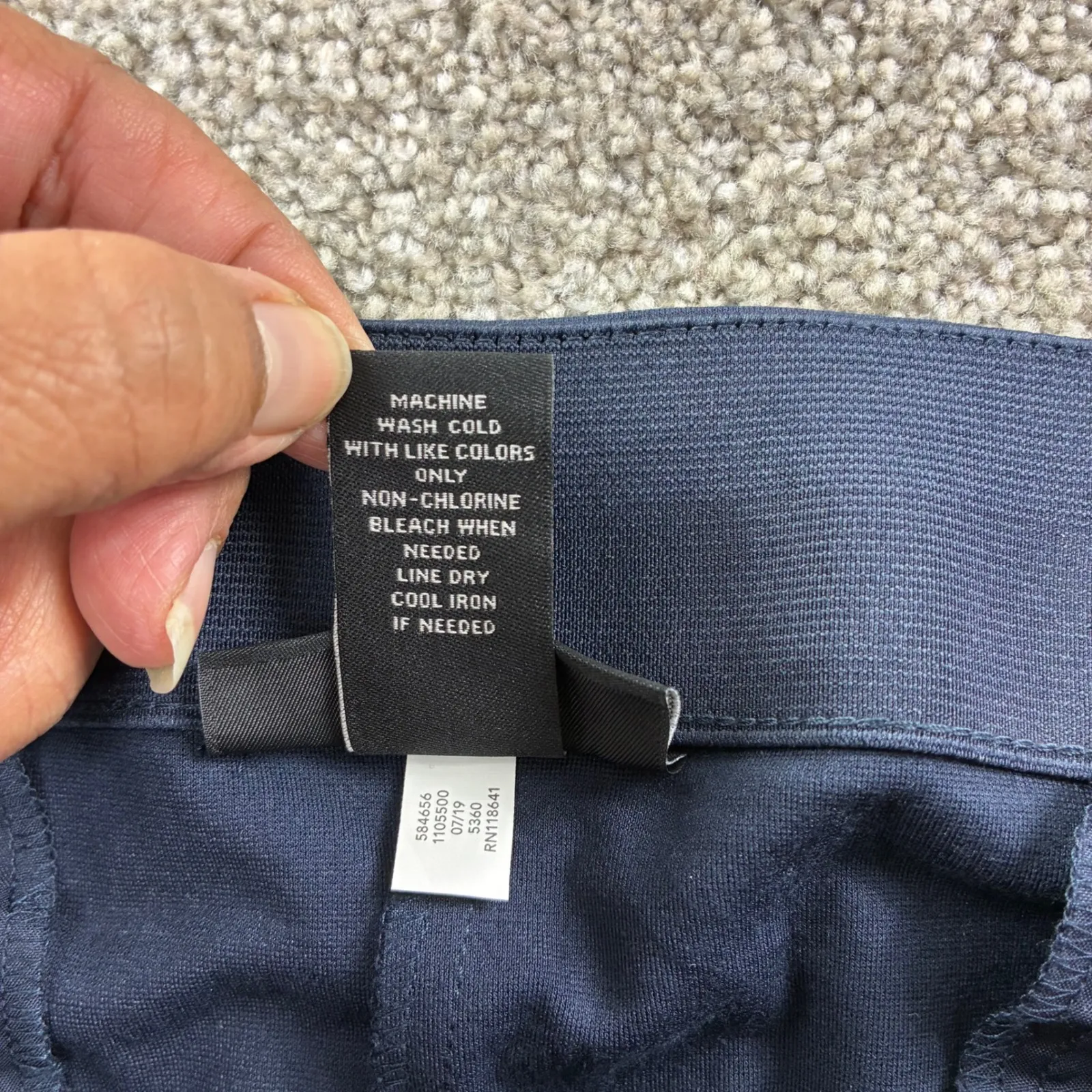 Lane Bryant Womens Plus Size 26/28 Pull On Wide Leg Pants Navy Blue Waist Career - Image 7