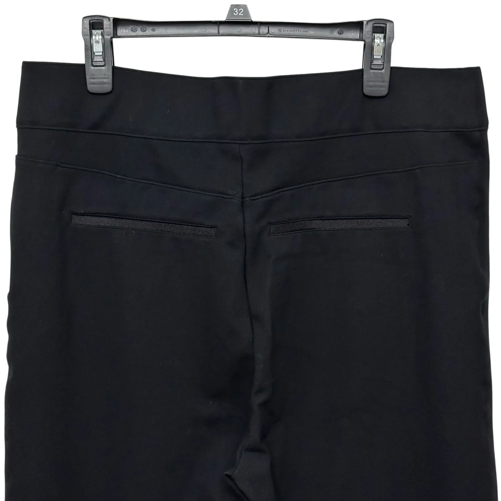 Spanx Crepe Pleated Trouser Pants Wide Leg Black Plus Size 3X Pull On‎ Pockets - Image 4