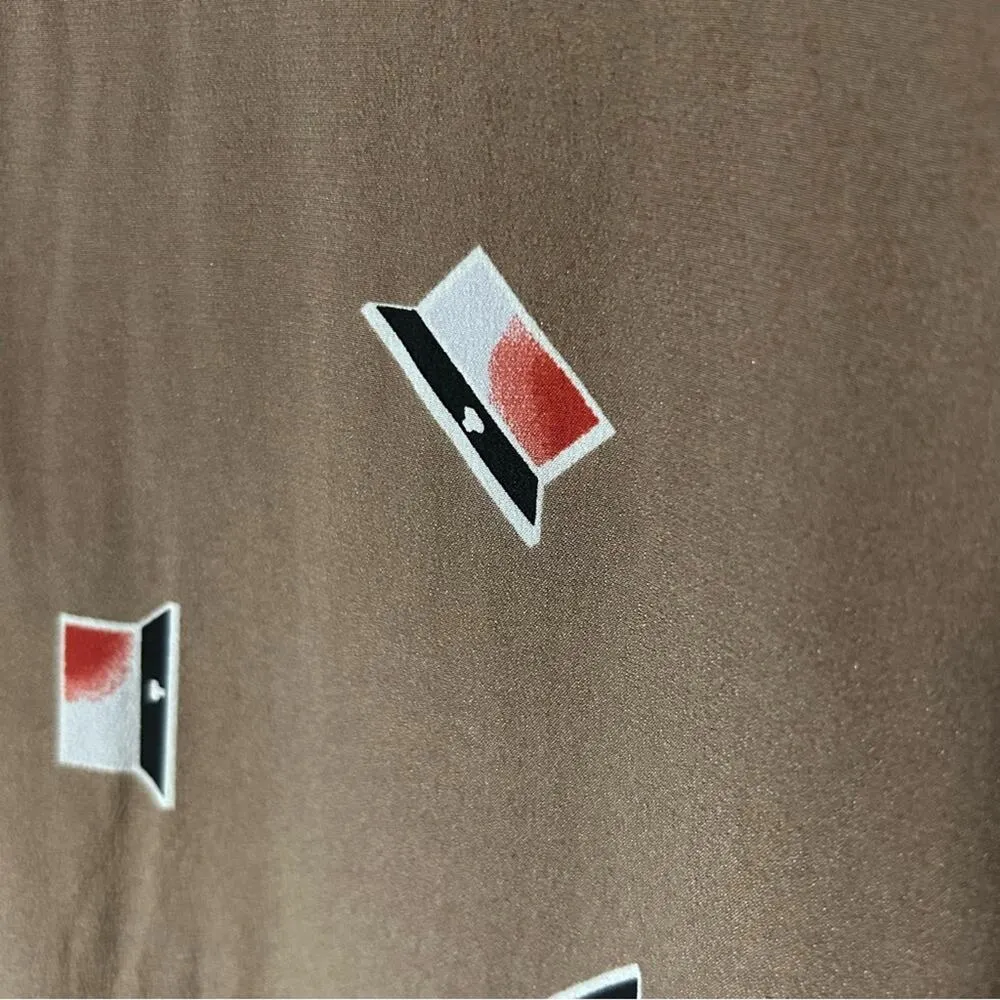 Equipment Button Down Top Shirt 100% Silk Brown Printed Womens Size Small NEW - Image 7