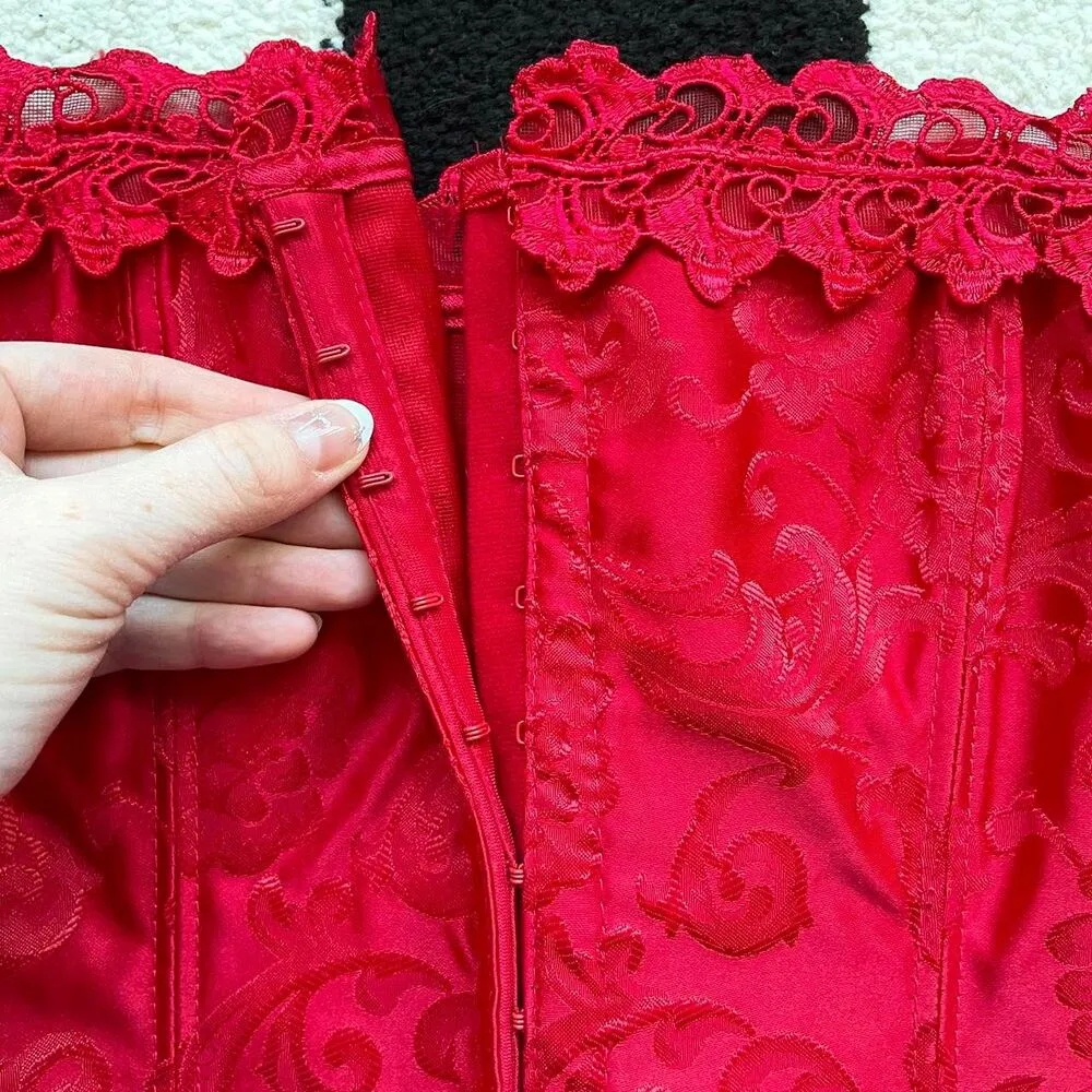 Frederick’s of Hollywood Red Corset Top M - Image 6