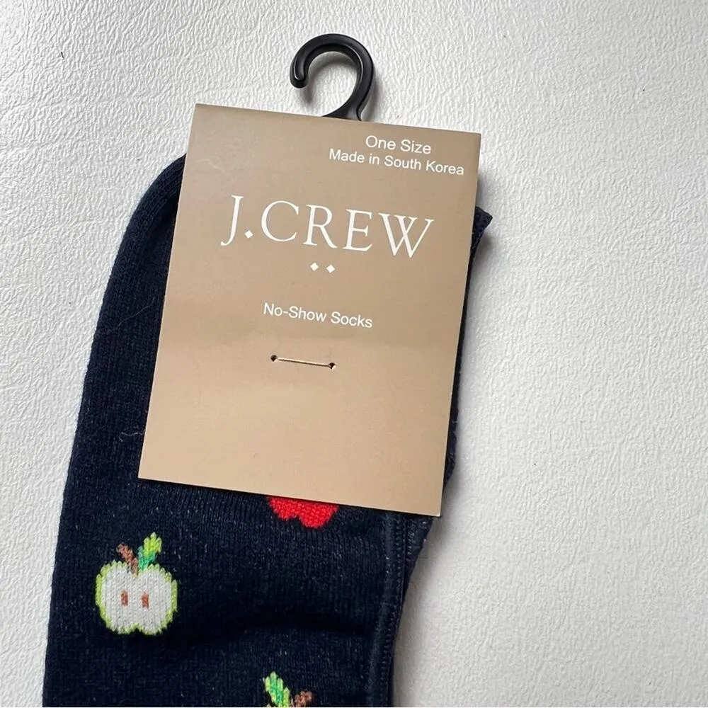 J.Crew Women's Fall Theme Apple No Show Socks One Size NWT - Image 3