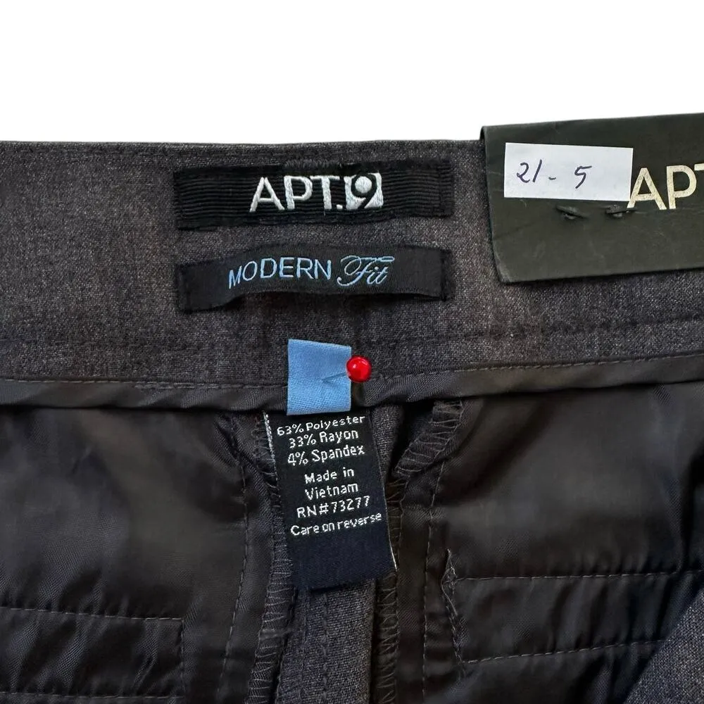 Apt. 9 Gray Modern Fit Slim Ankle Straight Pants Women Size 2 | 21-5 - Image 6