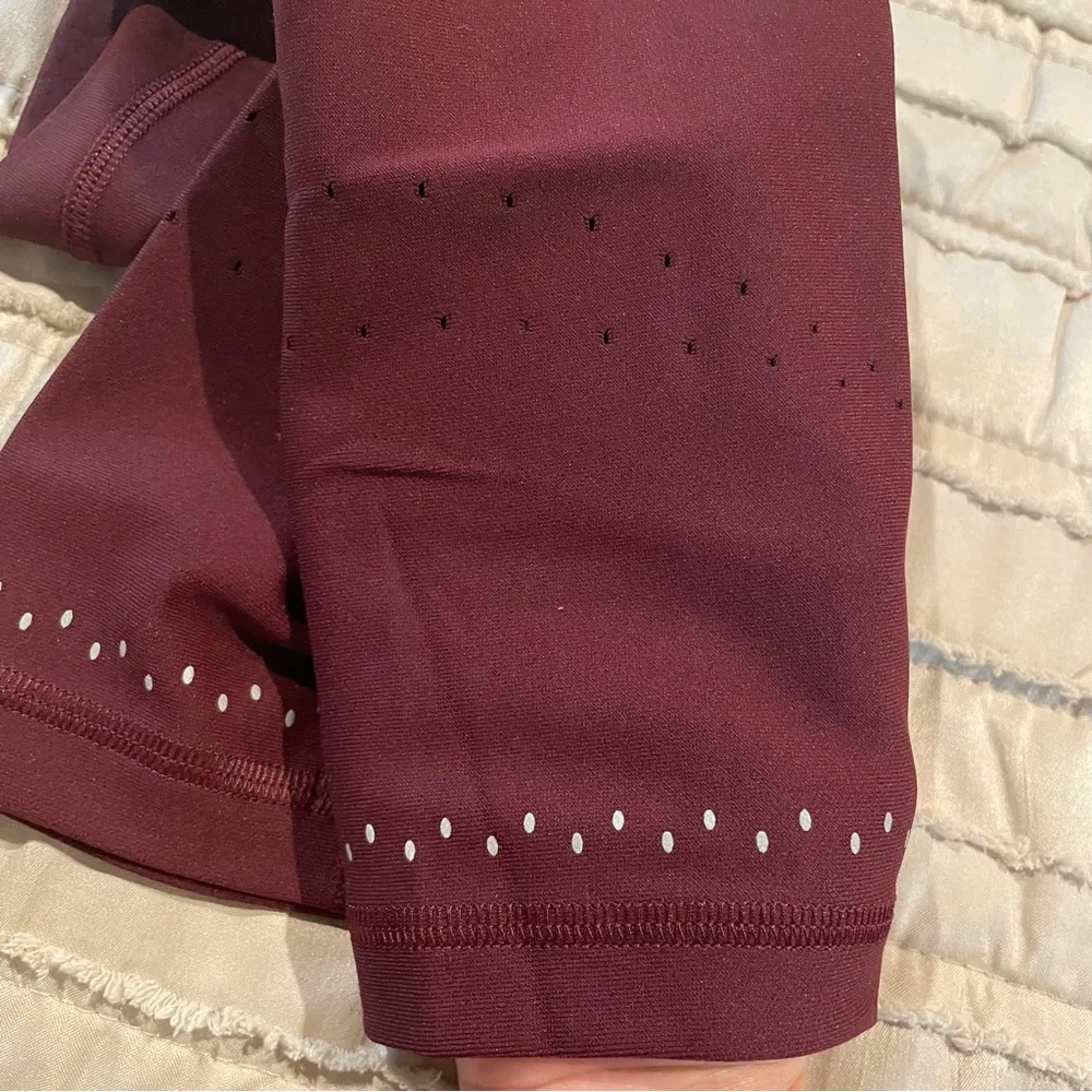 Lululemon Zoned In Tight Leggings 27" Full Length Cassis Maroon 4 W5BBNS Workout - Image 6