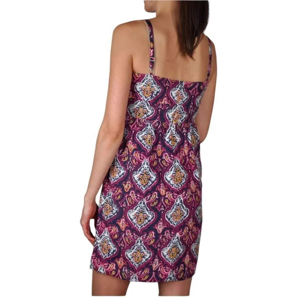 Womens J Crew Sleeveless Paisley Print Colorful Chic Party Dress - Image 2