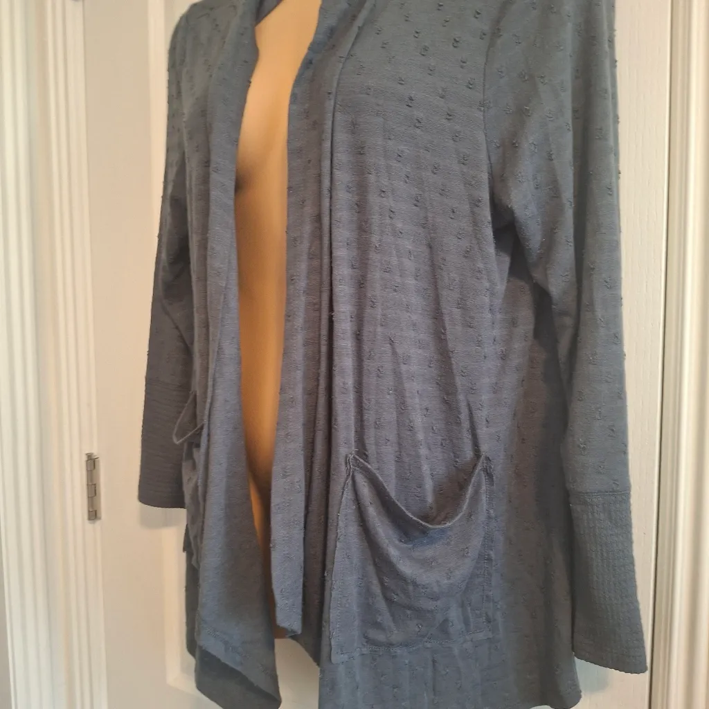 Maurices Sz 0 Women's Gray Hooded Cardigan - Image 3