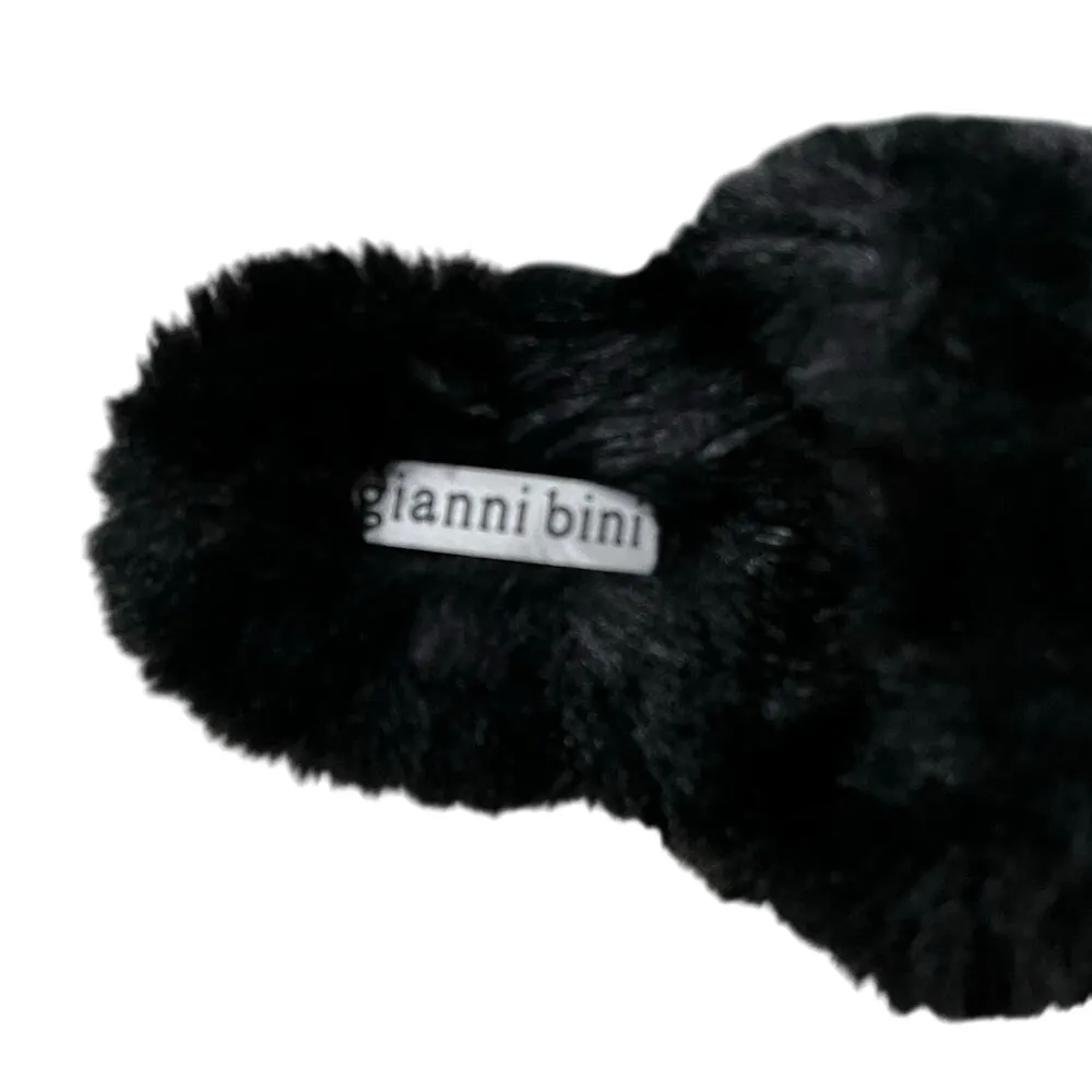 Gianni Bini Faux Fur Size US 9 slippers  house shoes fuzzy plaid buffalo plaid - Image 6