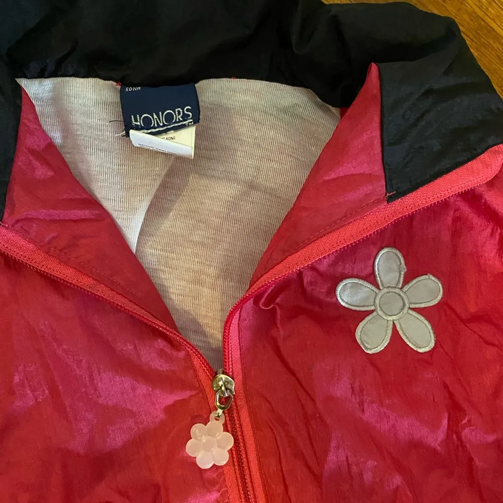 90s girls flower power wind breaker vintage jacket - Image 6