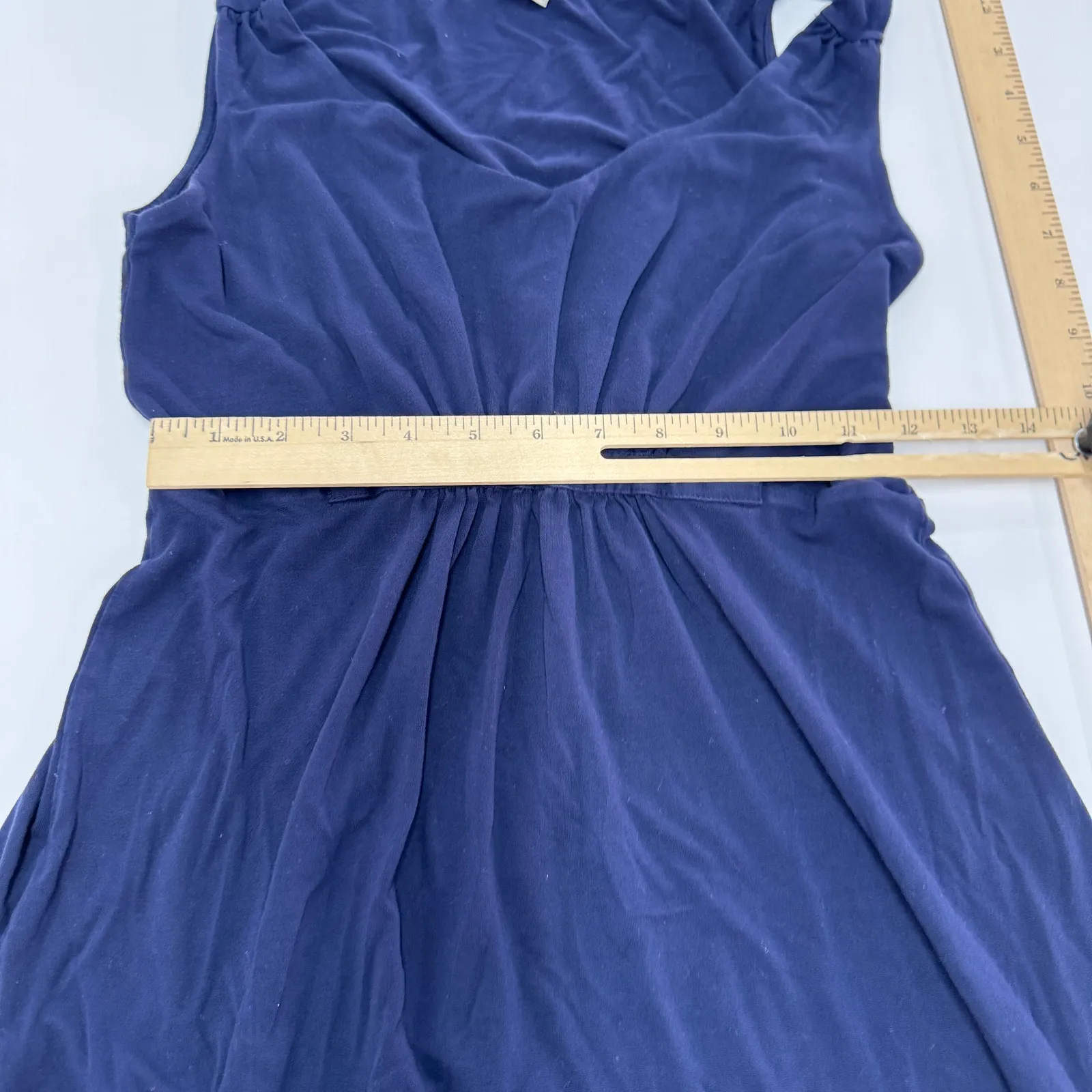 Boden Dress Womens‎ 8 Blue Jersey Maxi Soft V Neck Coastal - Image 7