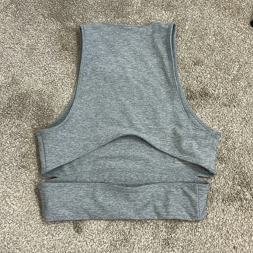 Outdoor Voices XS Blue Slashback Cropped Tank Top Sports Bra - Image 8