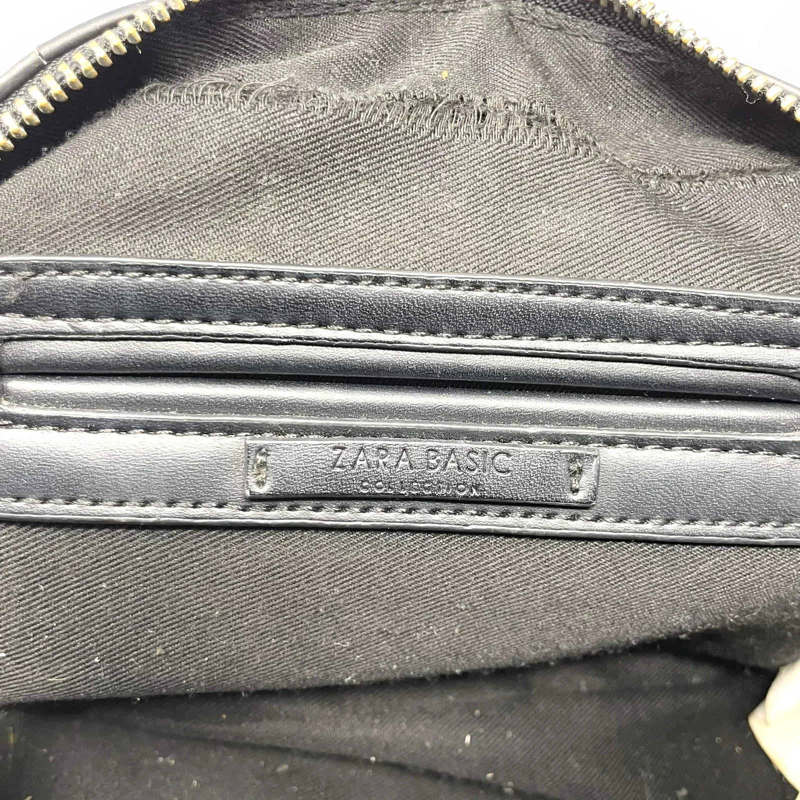 ZARA Red Black White Leather Colorblock Crossbody Handbag - Image 6