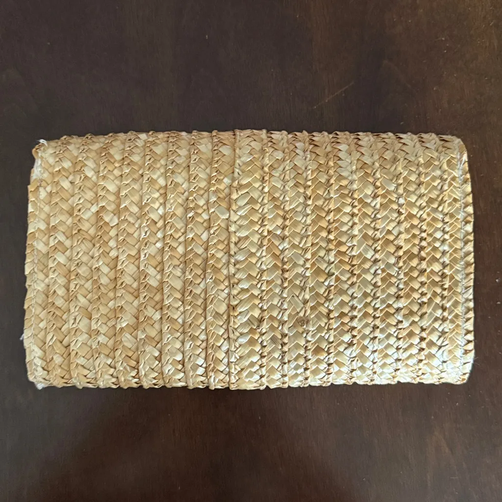 Unbranded Woven Under Arm Wristlet Purse Tan - Image 6