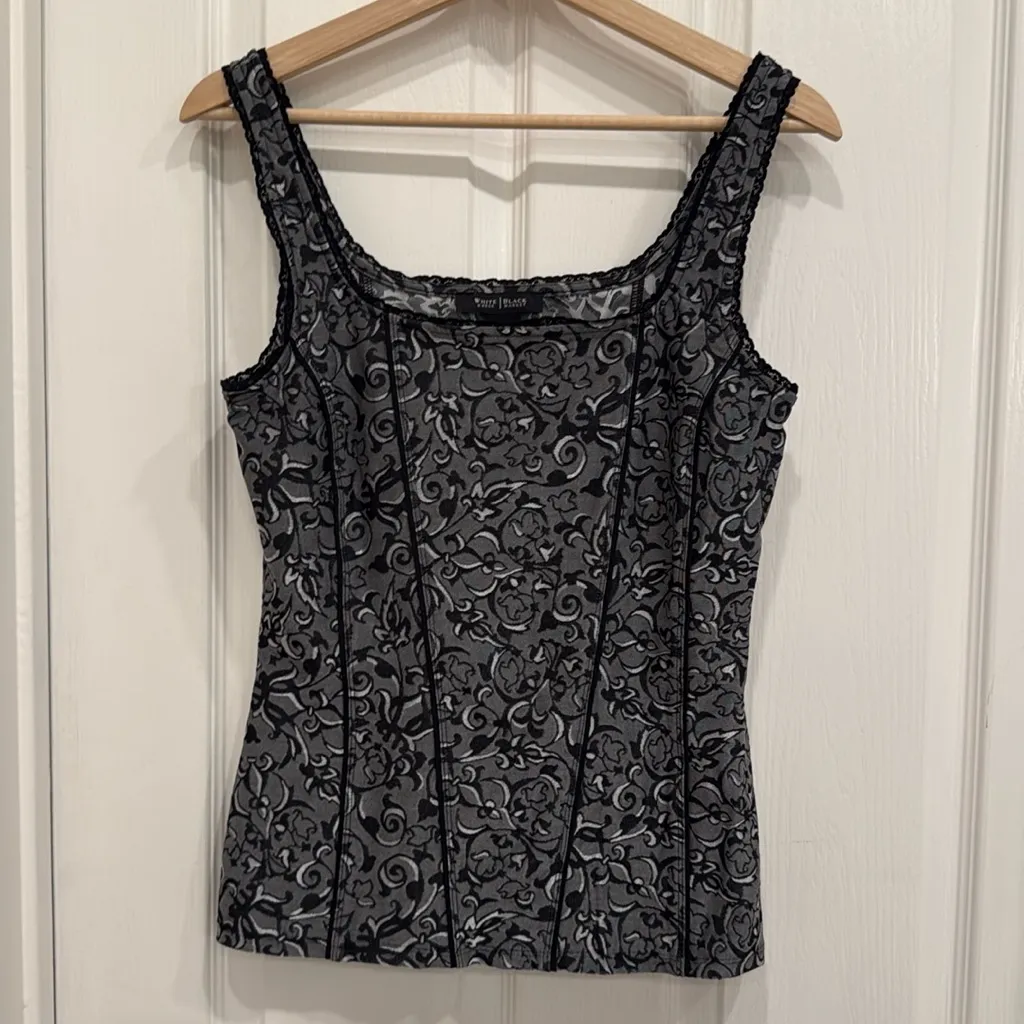 Y2k vintage swirl print corset tank - Image 2