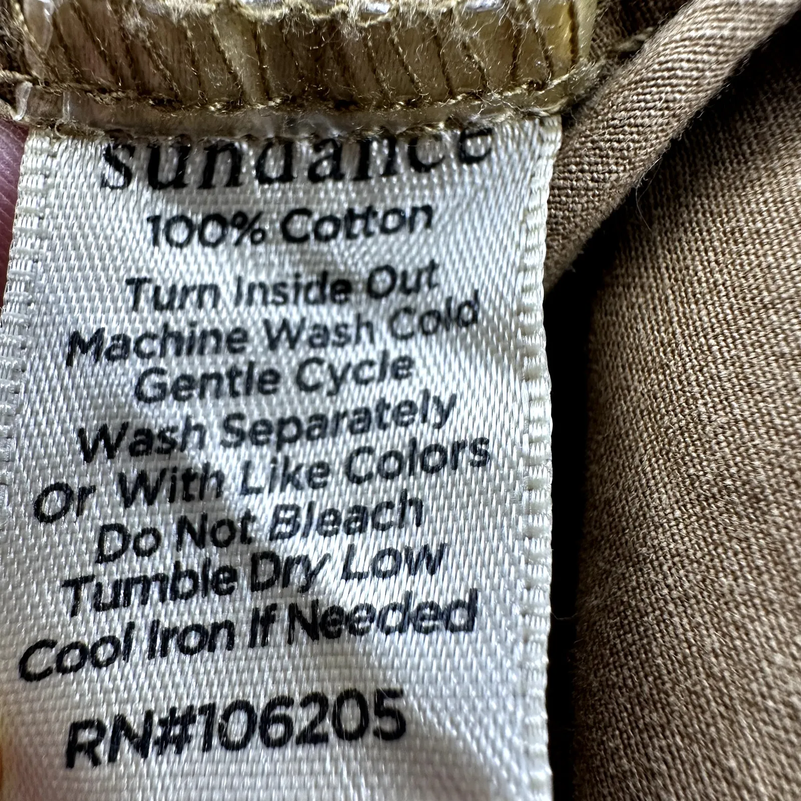 Sundance Jolienne Twill Jogger Cargo Pants Button Fly Tapered Tan Khaki 14 - Image 4