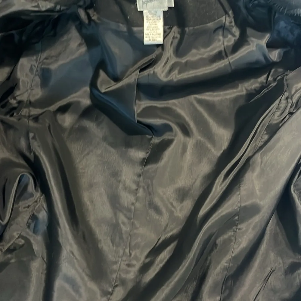 Vintage Cashmere Wool Black Blazer Jacqueline Ferrar Jacket Suit Womens 8 - Image 9