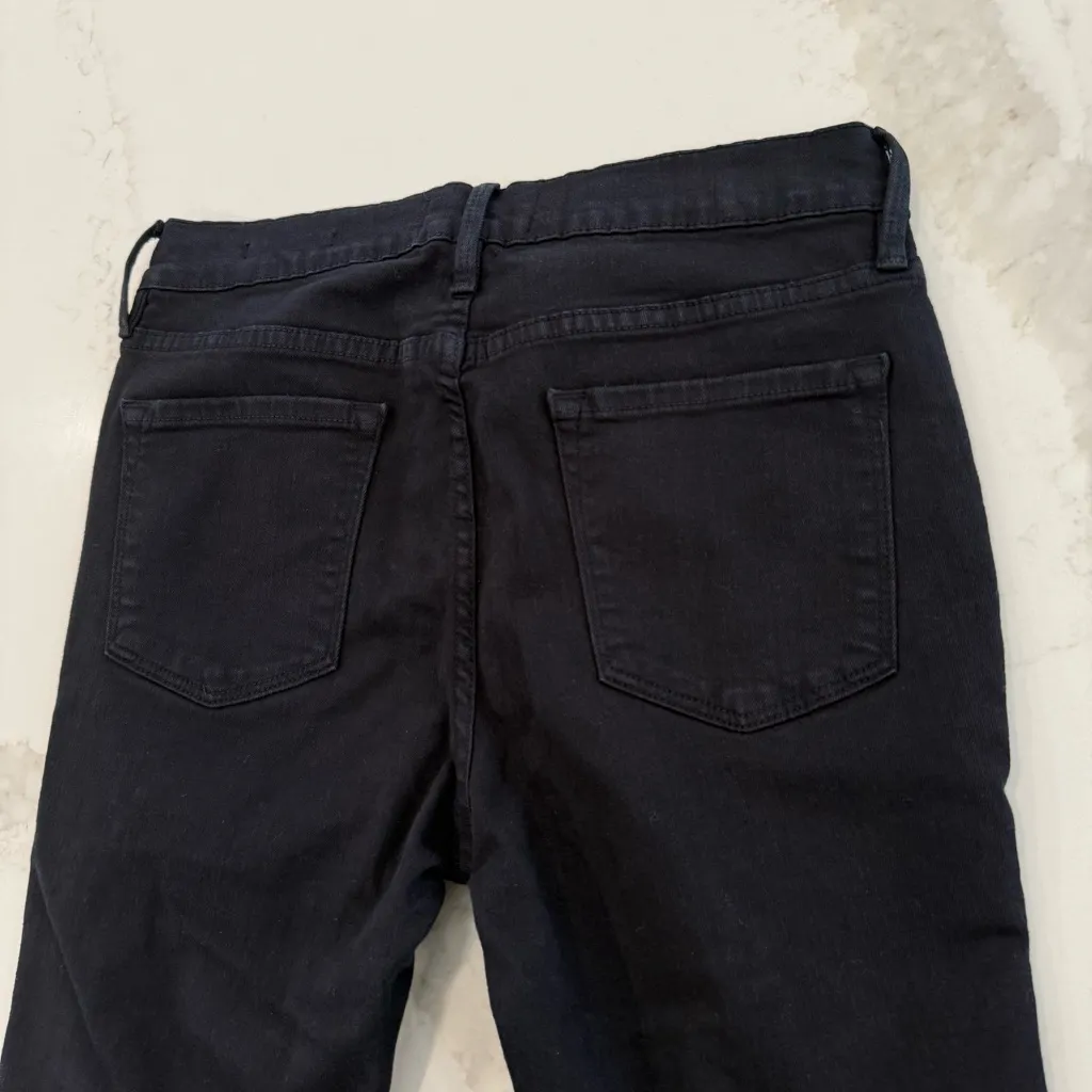 Frame Le Skinny de Jeanne Distressed Denim Jeans Women’s Size 29 Film Noir Black - Image 6