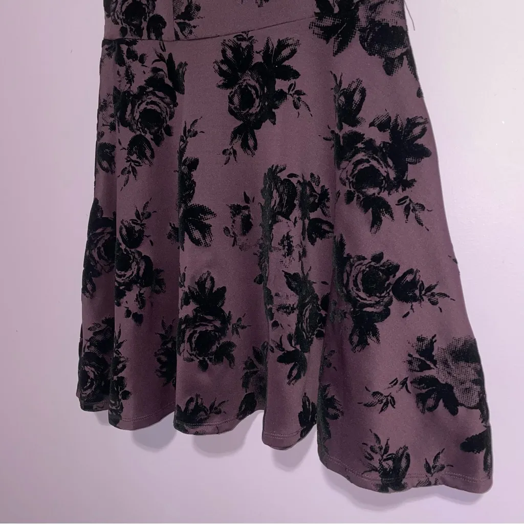 Trixxi Cocktail Dress Women Size S Burnout Velvet Mesh Whimsigoth Fairy Grunge - Image 3