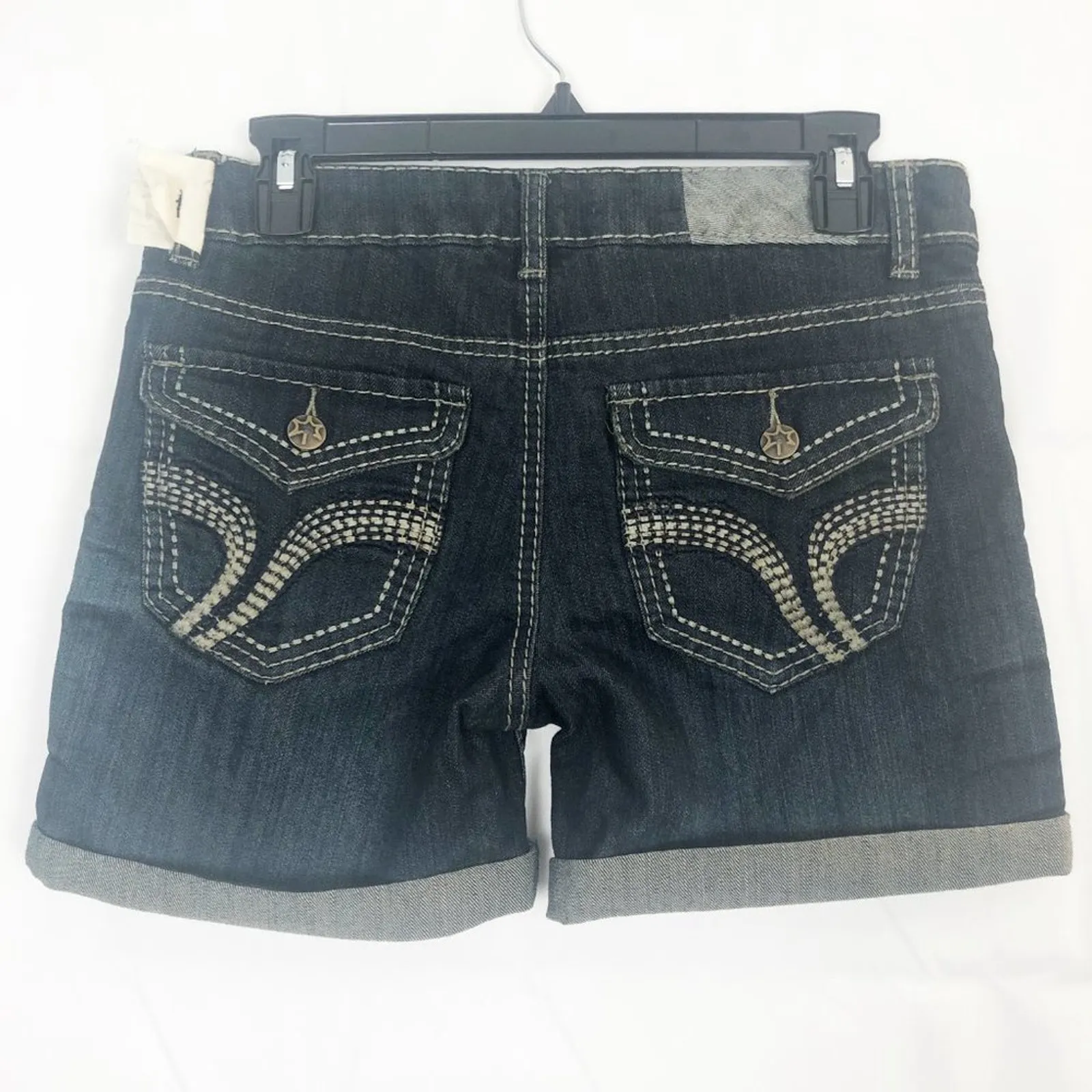 Vanilla Star Juniors Mid Rise Cuffed Jean Shorts Size 7 - Image 5