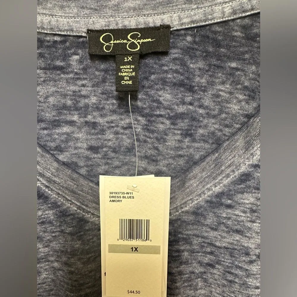 Jessica Simpson Amory burnout short sleeve cut out top - Image 8