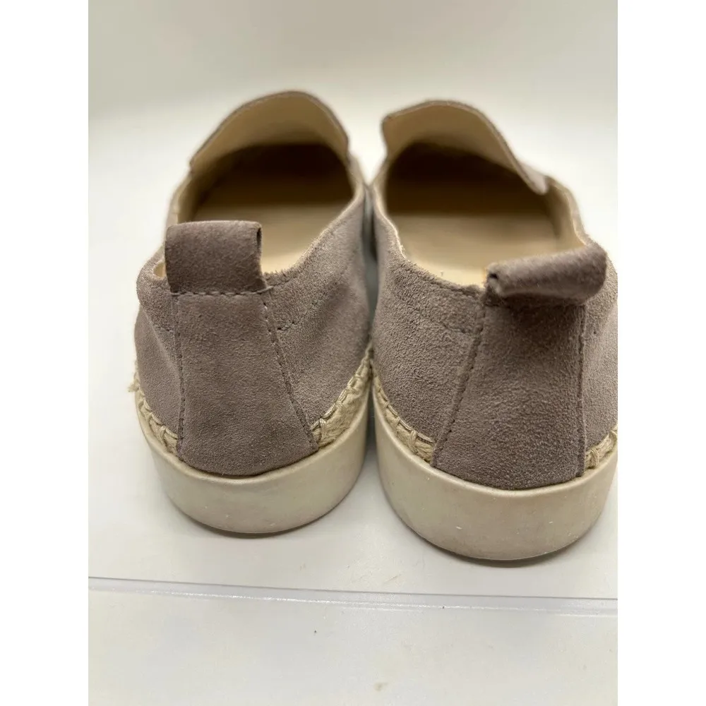 Dolce Vita size 9 Grey Suede Slip On Flat Loafers Classic Preppy Slip - Image 4
