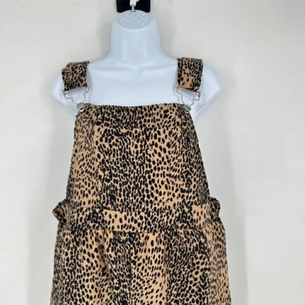 BloomChic‎ Women's Leopard Print Sleeveless Wide Leg Jumpsuit Black Tan Size 12 - Image 5