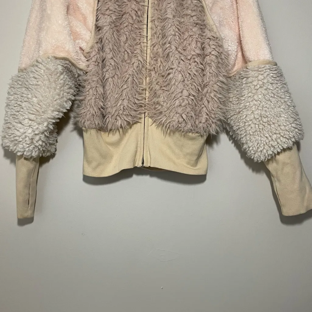 Free People One Aurora Faux Fur Bomber Jacket - Image 3