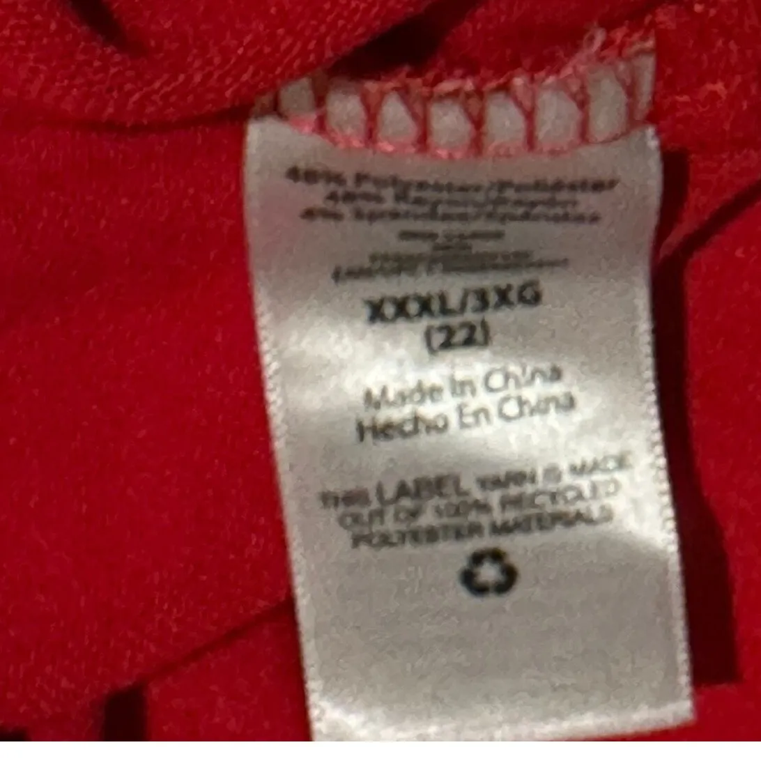 Holiday Time Ho Ho Ho Long Sleeve Hoodie Sz XXXL Red White Holiday Christmas Top - Image 10