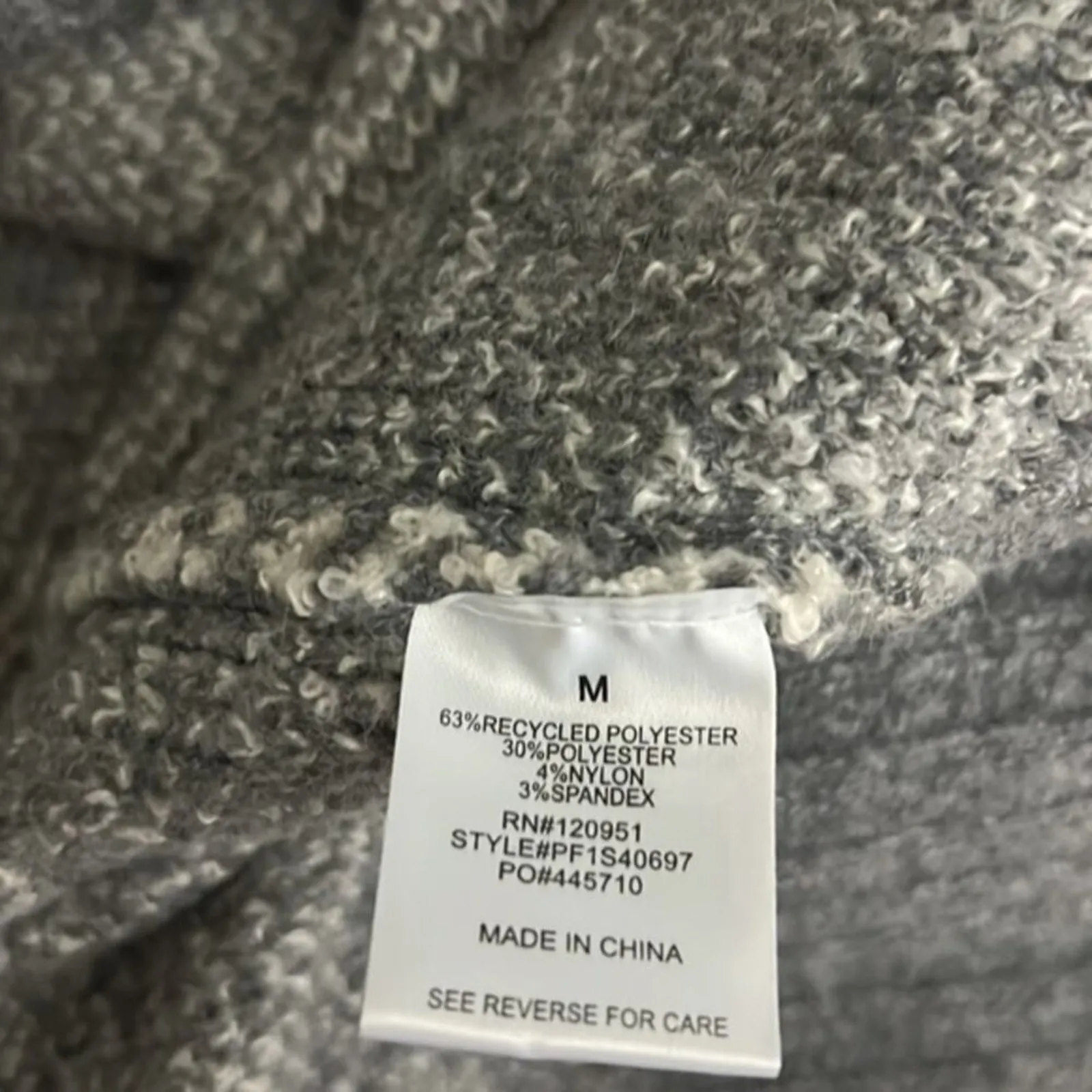 NWT Pink Rose Cozy Cardigan Womens M Gray Plaid Pockets Boho Coastal Grandmother - Image 5