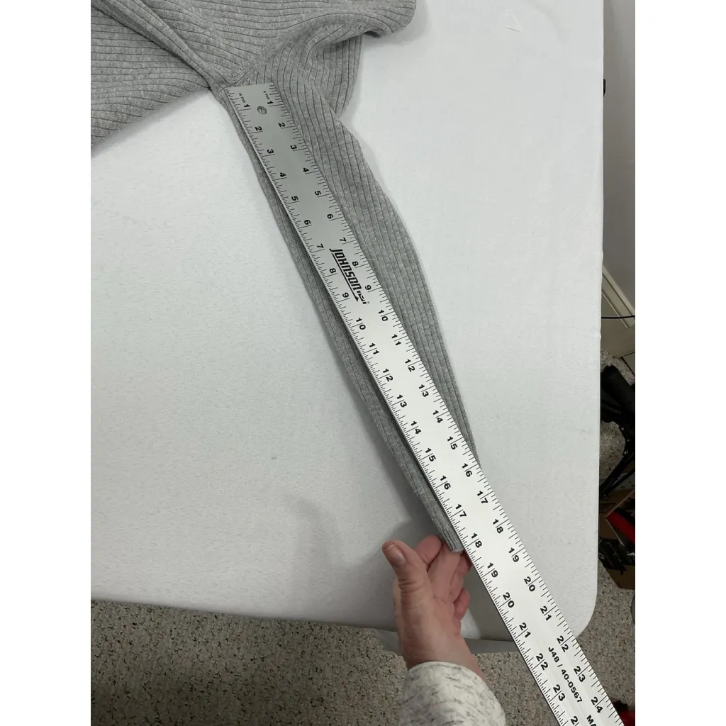 Womans Excellent Condition Laura Scott Pullover Turtleneck Sweater Large Gray - Image 7