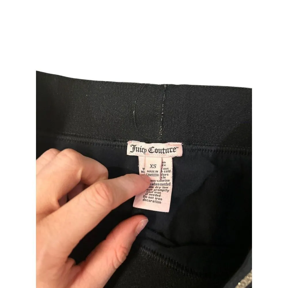 Juicy Couture Leggings Pants Black Size XS Good Spell Out Stretchy Women’s - Image 4