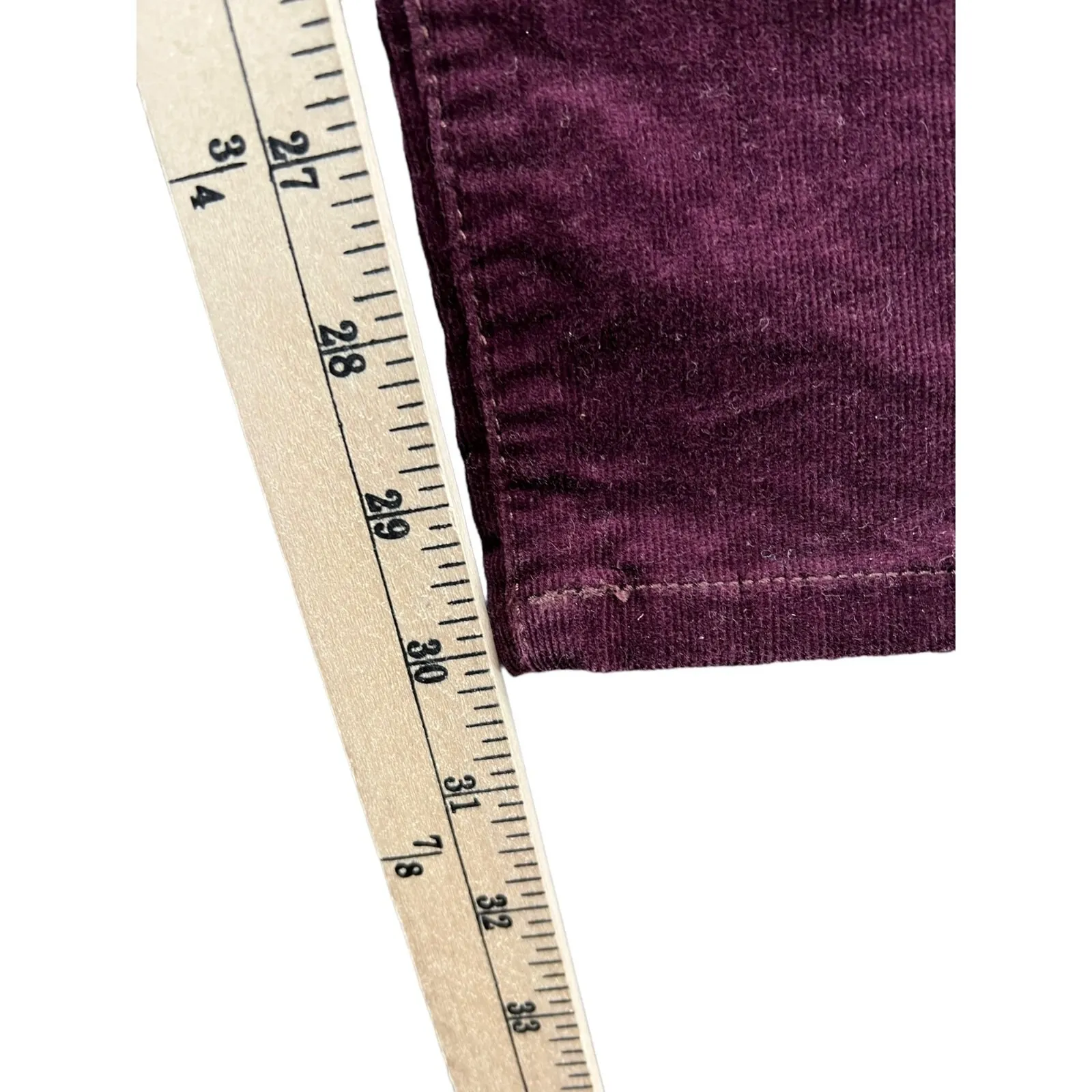 Cabi Corduroy Jeans Womens 4 Burgundy Red Skiny Stretch Career Casual #3197 - Image 9