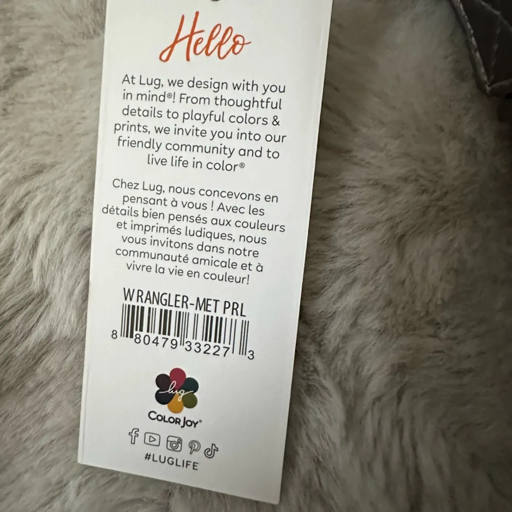 NWT Lug Wrangler medium cargo crossbody purse bag metallic pearl Silver - Image 7