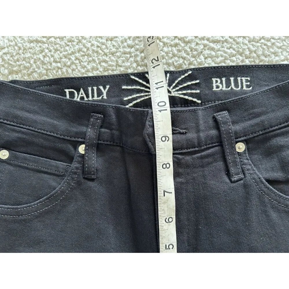 DAILY BLUE by ADRIANO GOLDSCHMIED Peace Bell Bottom Jeans in Infinity Black 27 - Image 16