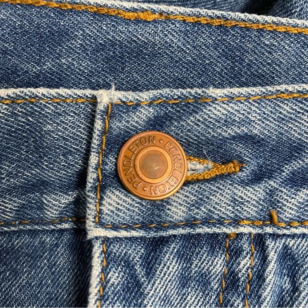 Vintage Pendleton Women's Jeans Size 4 Medium Indigo Rigid High Rise Mom Jean - Image 7