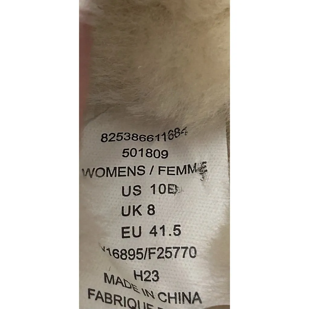 Lands' End Womens Moccasin Slippers Fluffy Lined Inddor Outdoor Sz 10 Brown EUC - Image 8