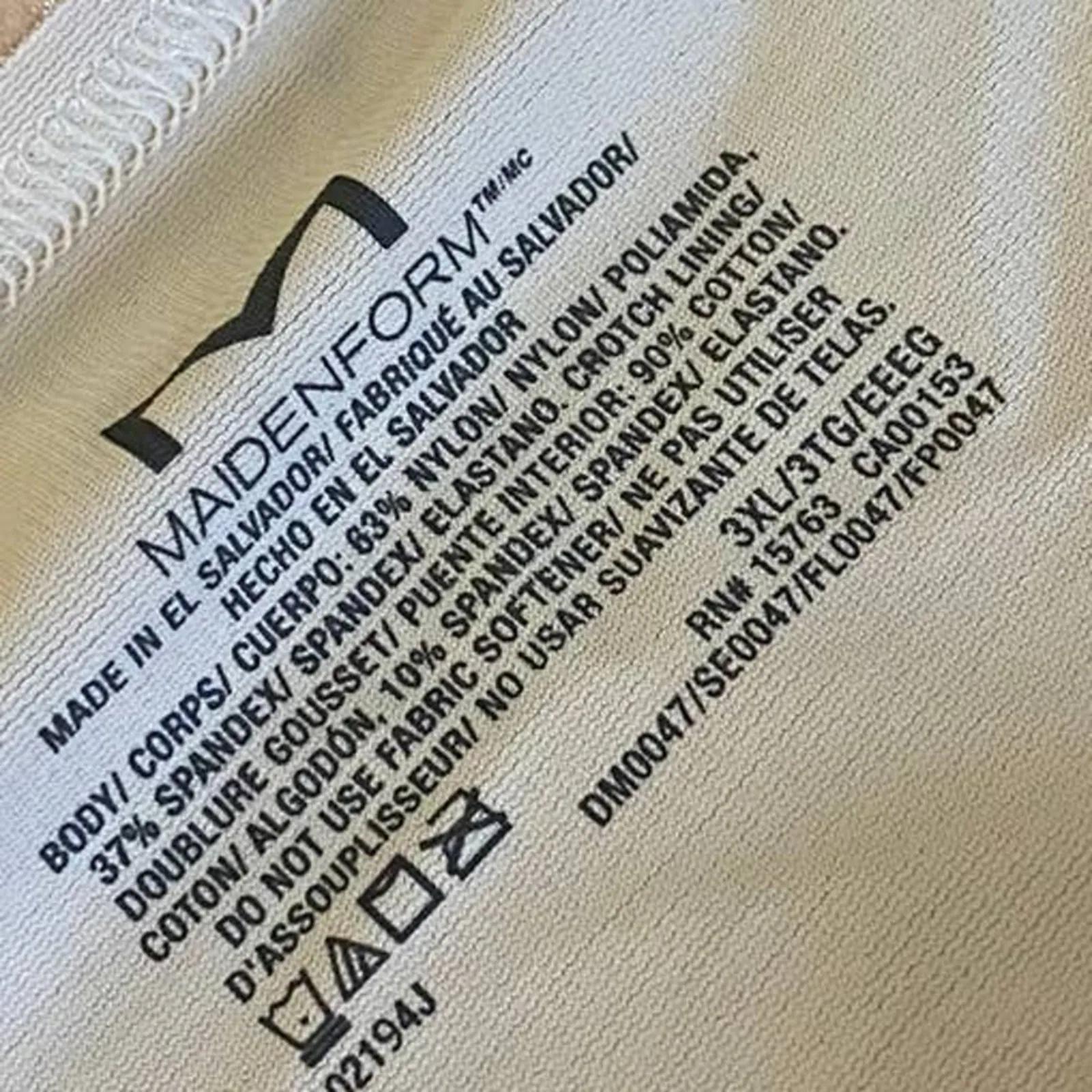 Maidenform Women's Cover Your Bases Firm Control Smoothing Slip Nude Cream 3XL - Image 7