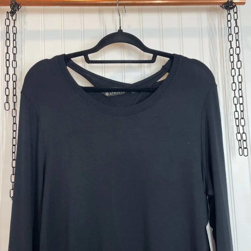 NWT Athleta Black Open Back Nirvana Go-To Dress Size M - Image 3