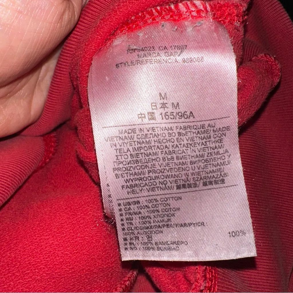 Vintage Gap 100% Cotton Crewneck Sweatshirt Red Plaid Sz M Cabincore Preppy - Image 12