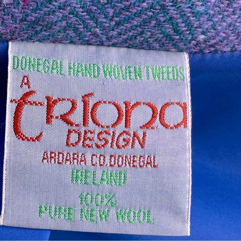 Triona Design 90’s Vintage High Waisted 100% Wool Plus Size Skirt & Blazer Suit Purple - Image 16