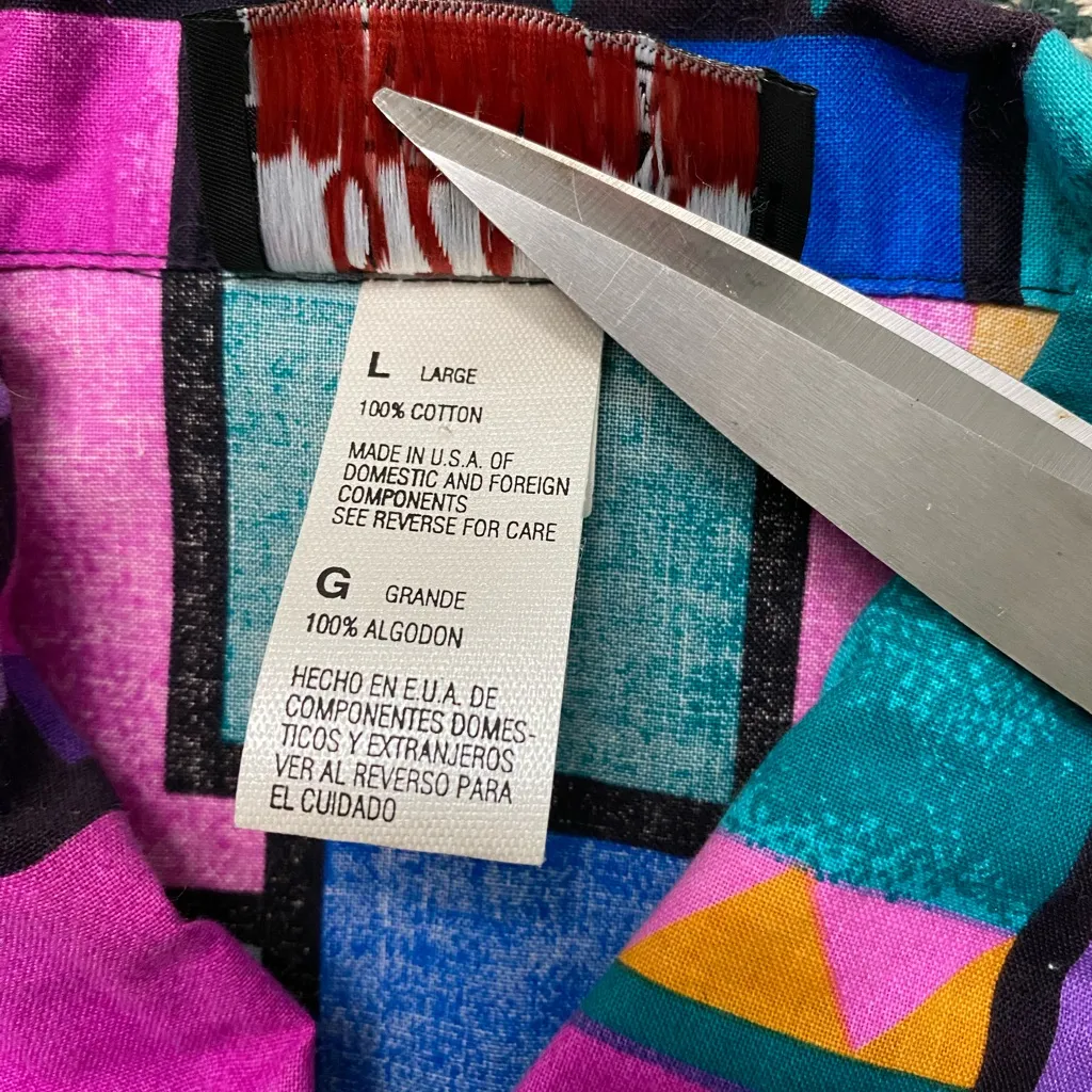 Vintage 80s Flashy‎ Western Shirt Size L - Image 5